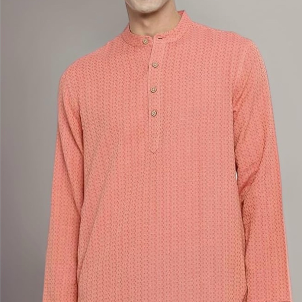 Fabindia Peach Kurta